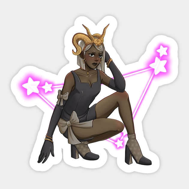 Capricorn Sticker by Jujurujubs